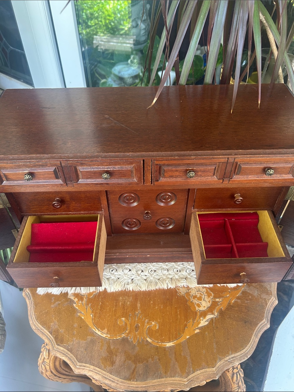 Vintage Wooden Jewelry Box - Picture 8 of 16